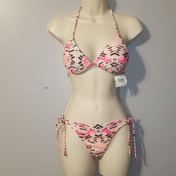 >OP> 2-Piece Pushup Halter, Side Tie String Bikini - Picture 7 of 15
